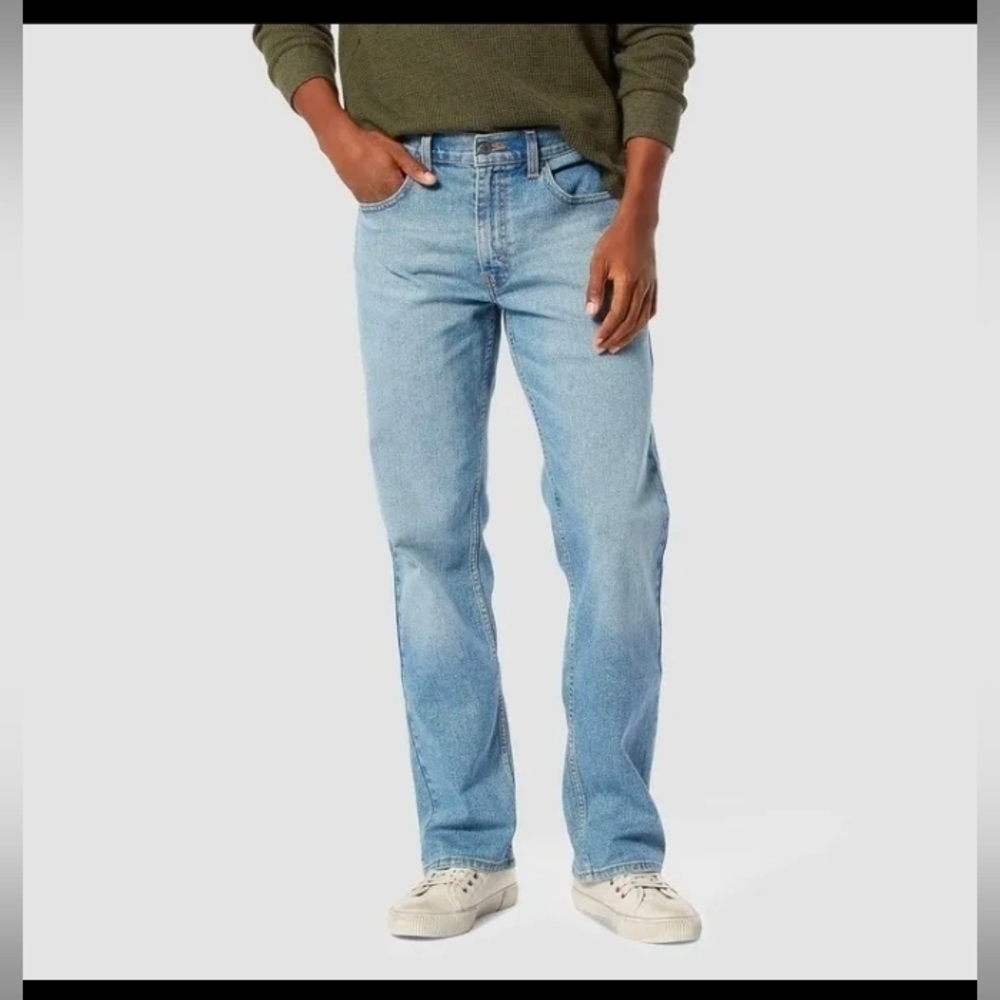 DENIZEN from Levi's Men's 285 Relaxed Fit Jeans - Denim Blue Size 40x32